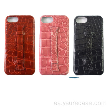 Case de cuero genuino para iPhone13 con piel de cocodrilo